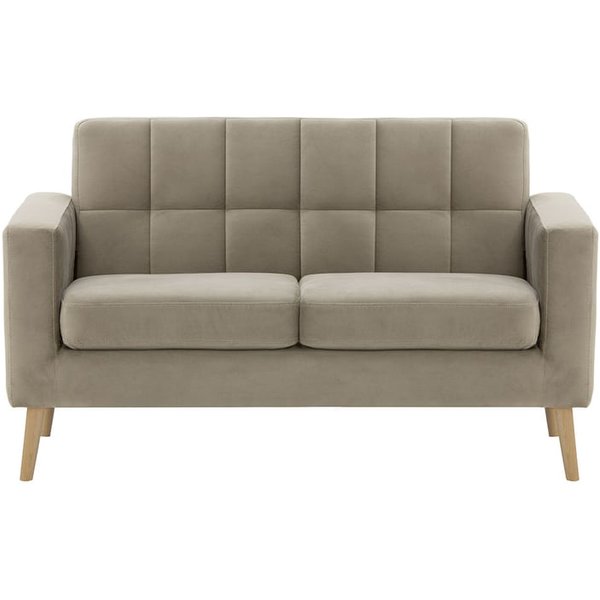 Neat 2 Seater Sofa in a Box, mink, Leg colour: like oak