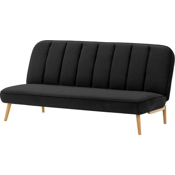 Lull Click-Click Sofa Bed, black, Leg colour: like oak