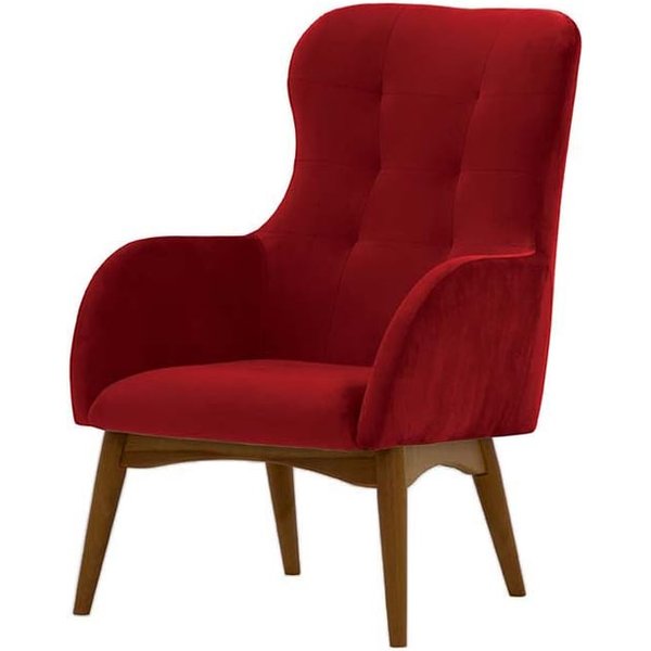 Hollis Wingback Chair, graphite, Leg colour: white