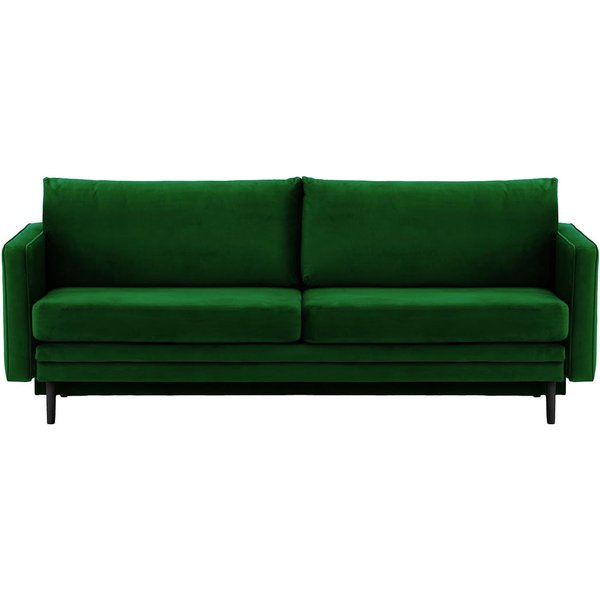 Lioni Sofa Bed with Storage, dark green, Leg colour: black