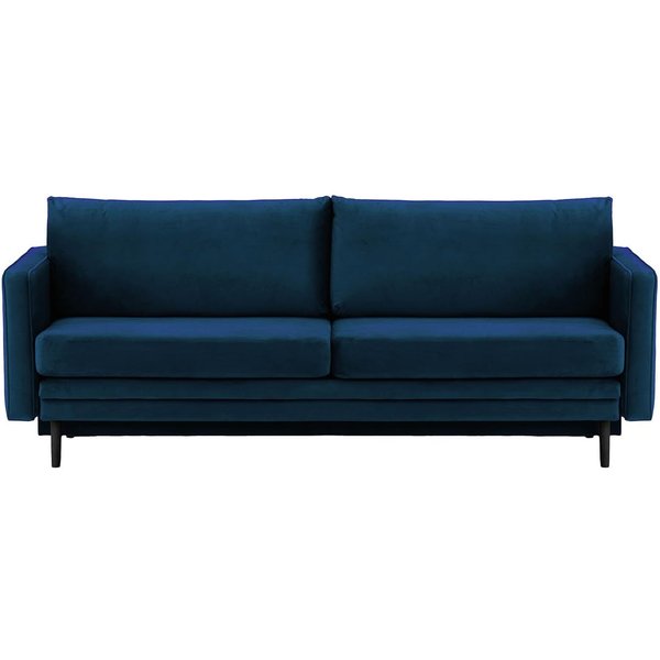Lioni Sofa Bed with Storage, blue, Leg colour: black