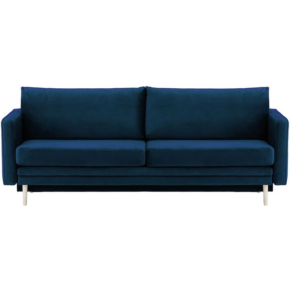 Lioni Sofa Bed with Storage, blue, Leg colour: white