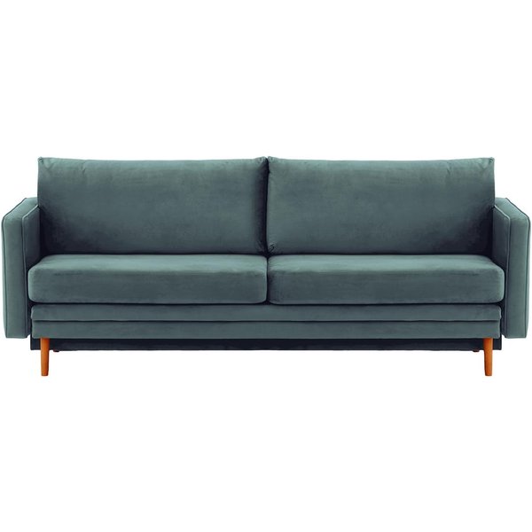 Lioni Sofa Bed with Storage, dirty blue, Leg colour: aveo