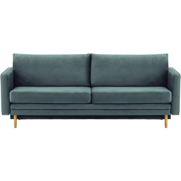 Lioni Sofa Bed with Storage, dirty blue, Leg colour: like oak