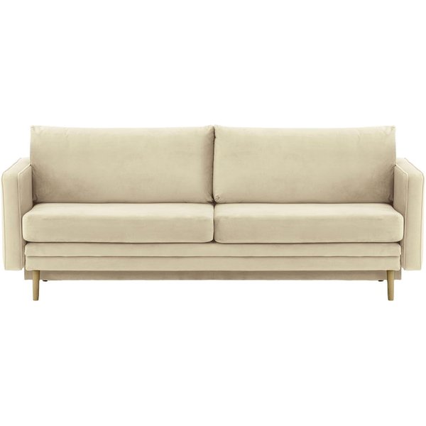 Lioni Sofa Bed with Storage, light beige, Leg colour: wax black