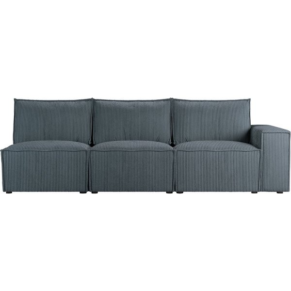 Charles 3 Seater RHF Corner Modular Unit (3R), Poso 34 - dark gray