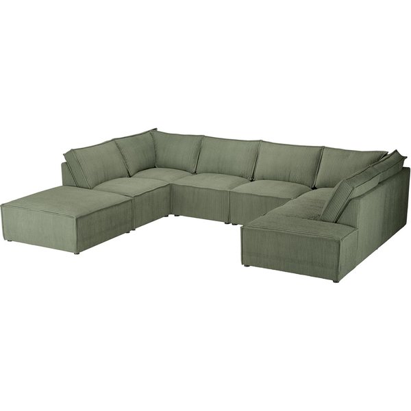 Charles Large U-Shaped Modular Sofa, Poso 46 - khaki