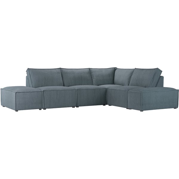 Charles Modular 5-Piece Corner Sofa Group, Poso 34 - dark gray