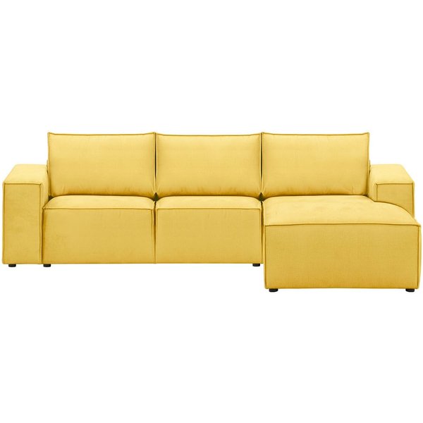 Charles Right Hand Corner Sofa, yellow