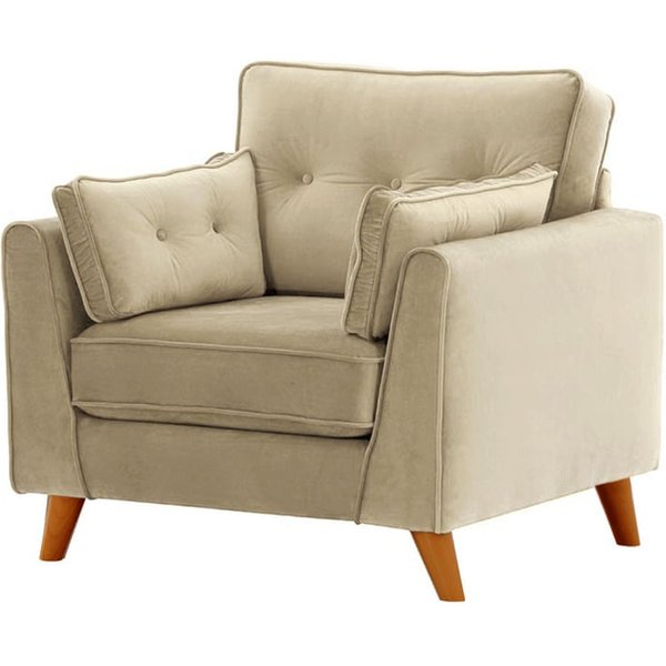 Magnus Armchair, mink, Leg colour: aveo