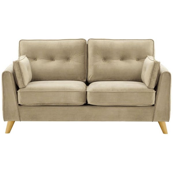 Magnus 2 Seater Sofa, mink, Leg colour: like oak