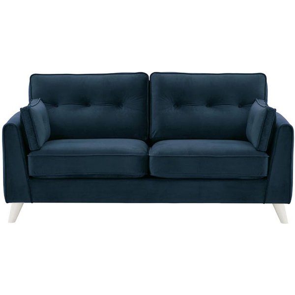 Magnus 2,5 Seater Sofa, blue, Leg colour: white