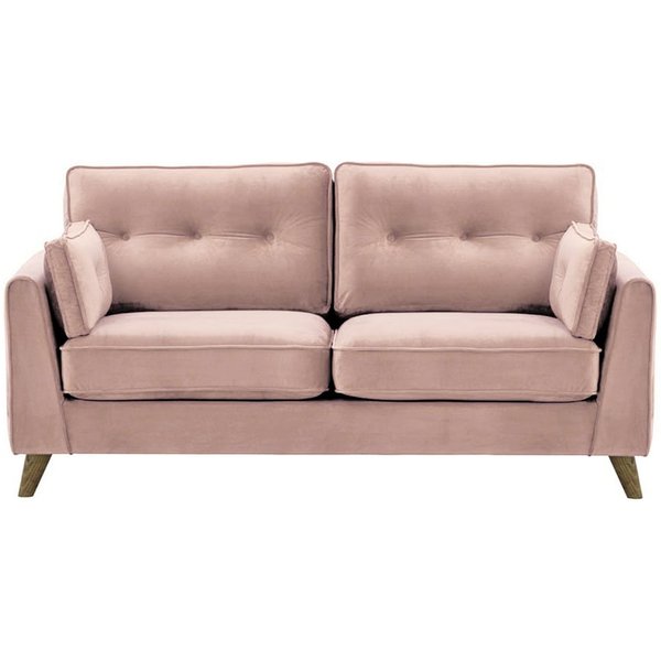 Magnus 2,5 Seater Sofa, lilac, Leg colour: wax black