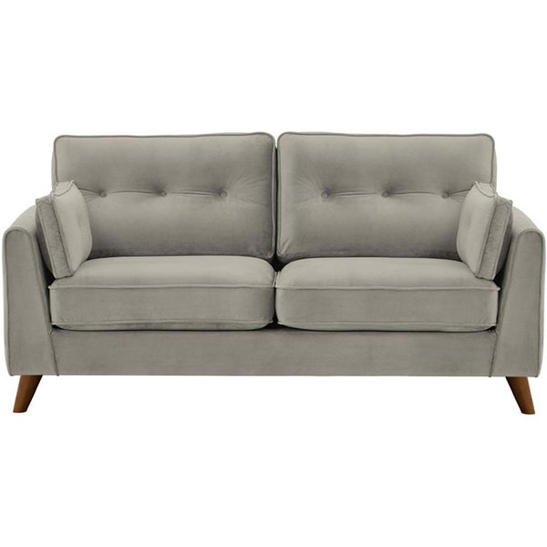 Magnus 2,5 Seater Sofa, silver, Leg colour: dark oak
