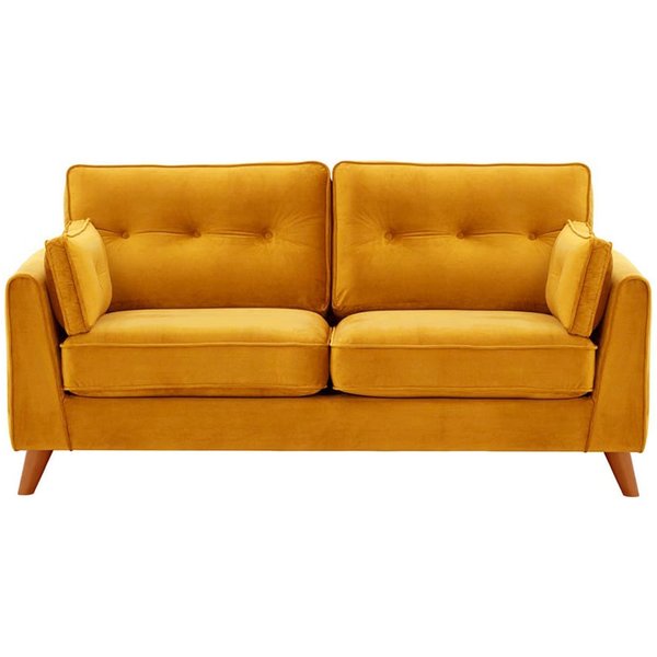 Magnus 2,5 Seater Sofa, mustard, Leg colour: aveo
