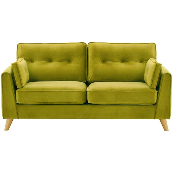 Magnus 2,5 Seater Sofa, olive green, Leg colour: like oak