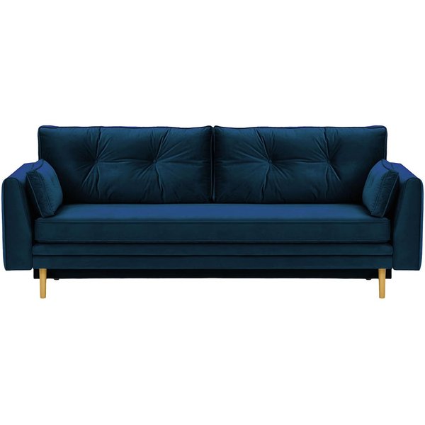 Magnus Sofa Bed with Storage, blue, Leg colour: like oak