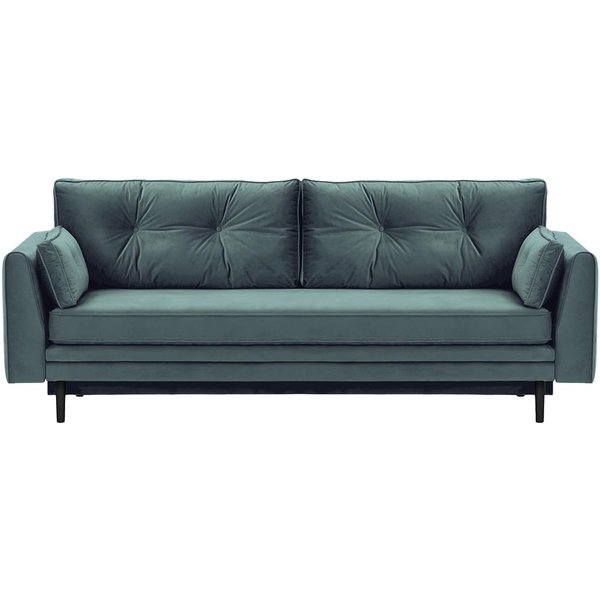 Magnus Sofa Bed with Storage, dirty blue, Leg colour: black