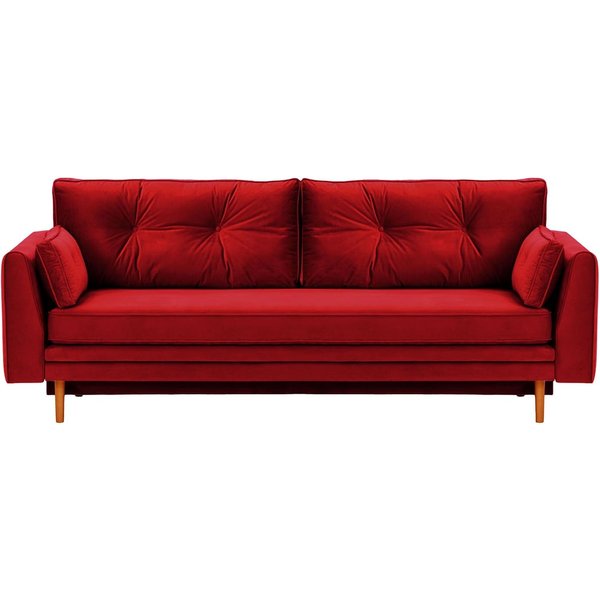 Magnus Sofa Bed with Storage, dark red, Leg colour: aveo