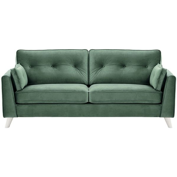 Magnus 3 Seater Sofa, dirty blue, Leg colour: white