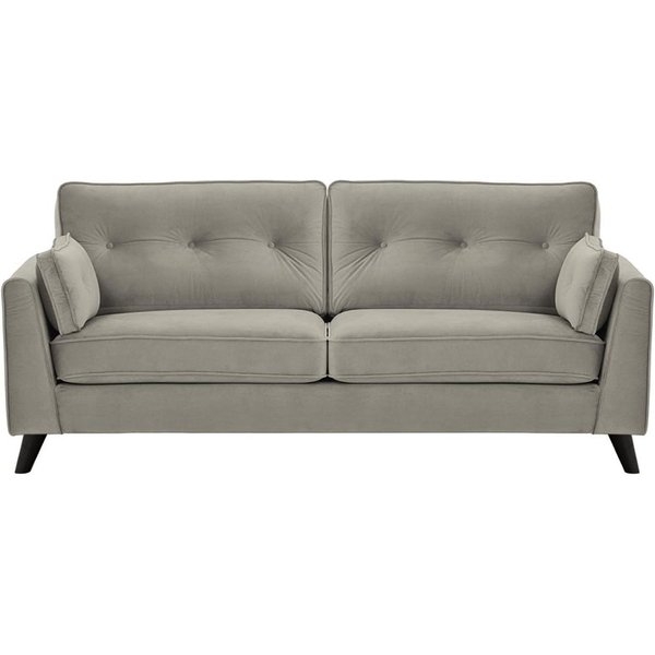 Magnus 3 Seater Sofa, silver, Leg colour: black