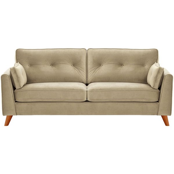 Magnus 3 Seater Sofa, mink, Leg colour: aveo