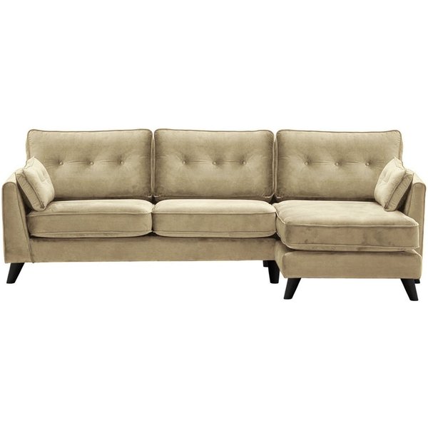 Magnus Right Hand Corner Sofa, mink, Leg colour: black