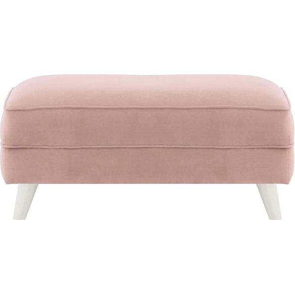 Magnus Footstool, lilac, Leg colour: white