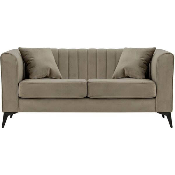 Mary 2 seater sofa, mink, Leg colour: matte black