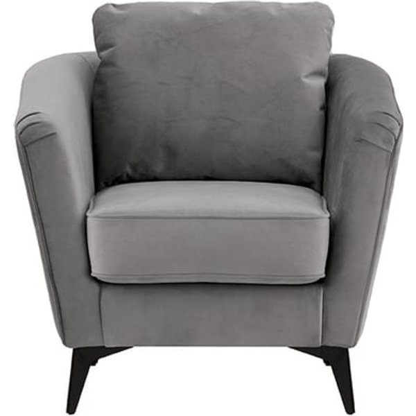 Mary Accent Chair, grey, Leg colour: matte black