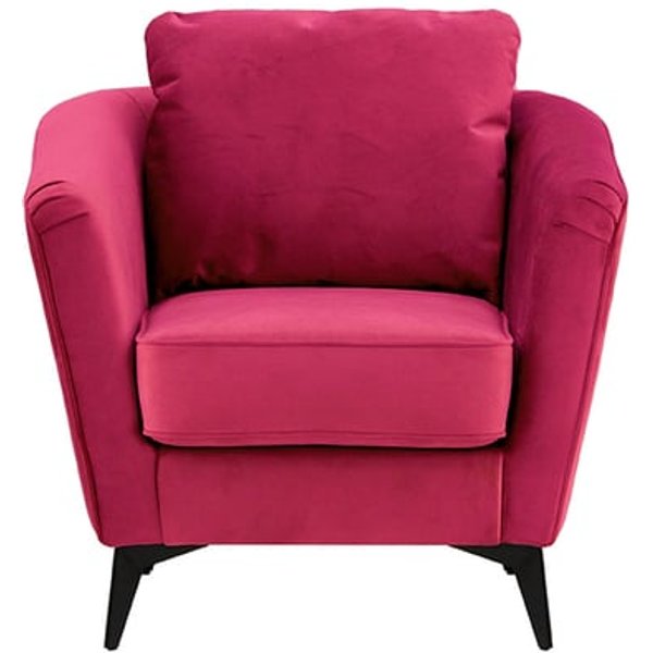 Mary Accent Chair, dark red, Leg colour: matte black