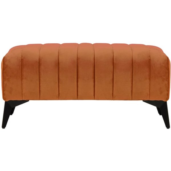 Mary Small Footstool, V 33 - Rust, Leg colour: matte black
