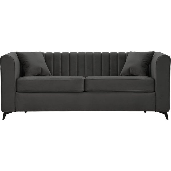 Mary Double Sofa Bed, graphite, Leg colour: matte black