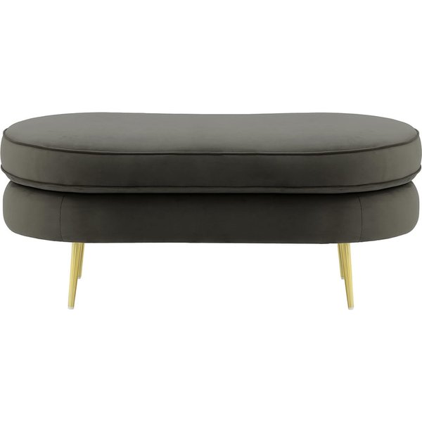 Kooper Footstool, graphite, Leg colour: gold metal