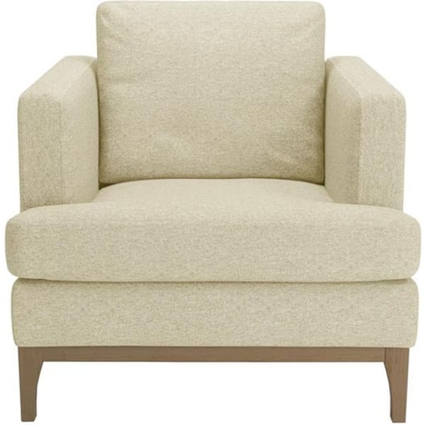 Scarlett Armchair, cream, Leg colour: wax black