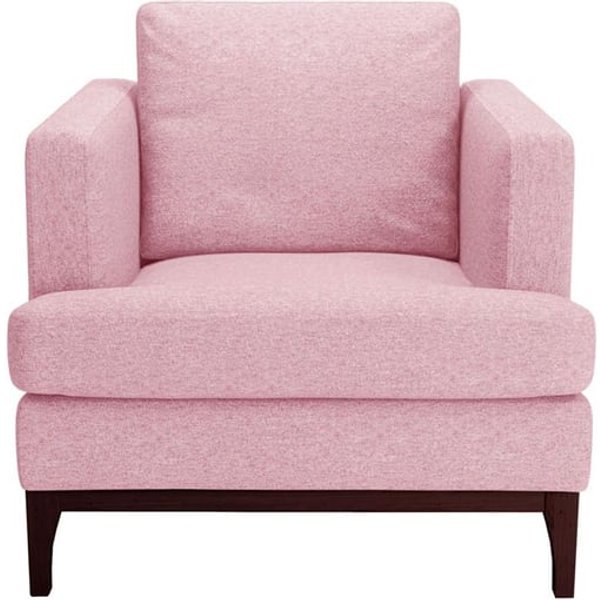 Scarlett Armchair, pink, Leg colour: dark oak