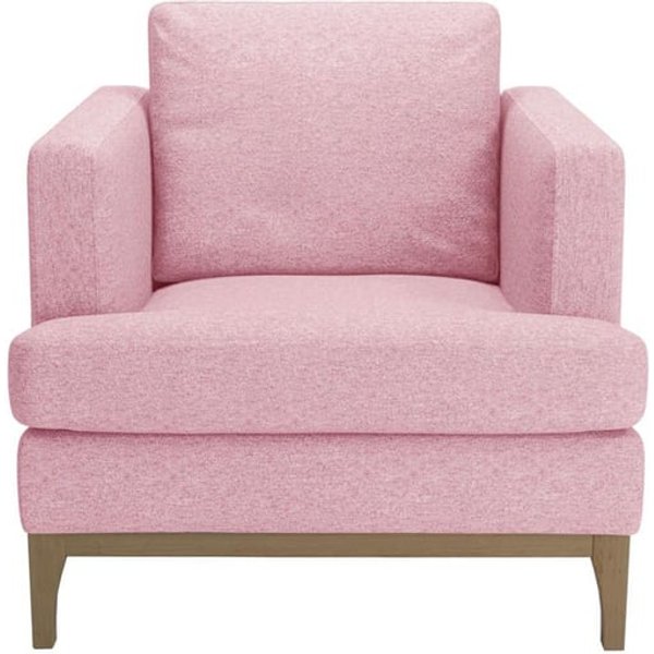 Scarlett Armchair, pink, Leg colour: wax black