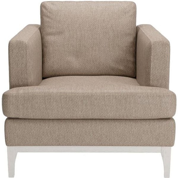 Scarlett Eco Armchair, Beige, Leg colour: white