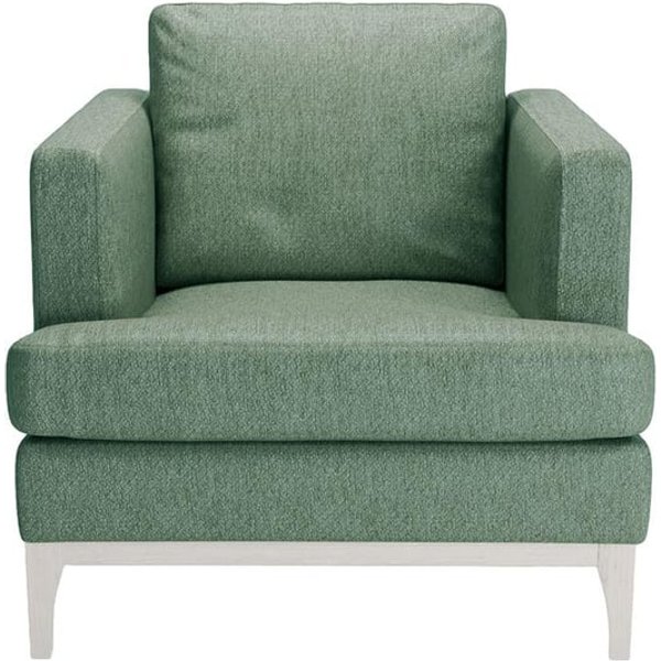 Scarlett Eco Armchair, Green, Leg colour: white