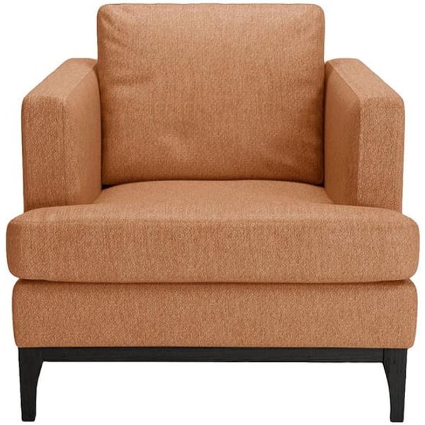 Scarlett Eco Armchair, rust, Leg colour: black