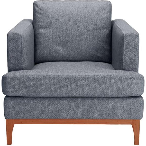 Scarlett Eco Armchair, Navy blue, Leg colour: aveo