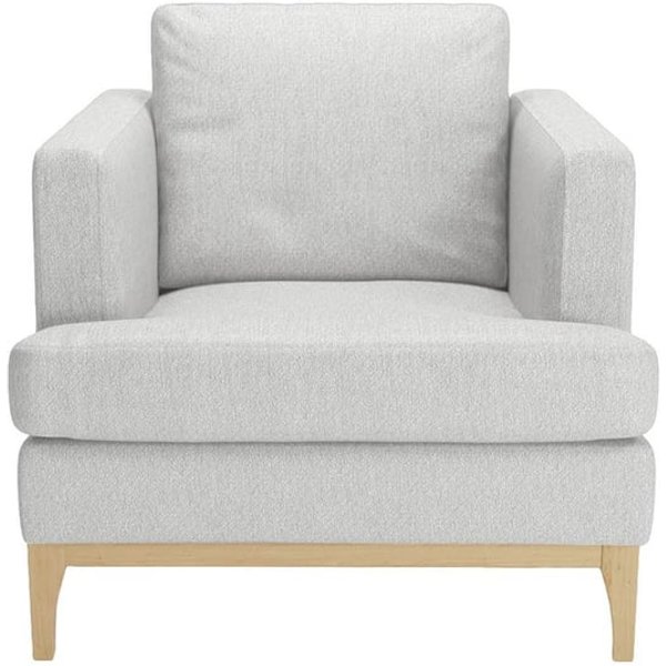Scarlett Eco Armchair, Light grey, Leg colour: like oak
