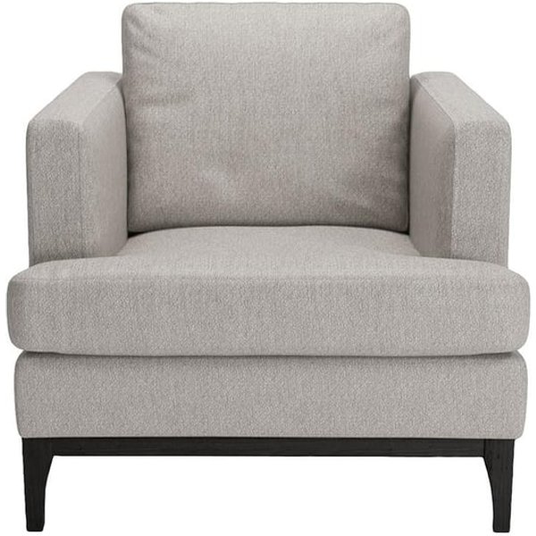 Scarlett Eco Armchair, Grey, Leg colour: black