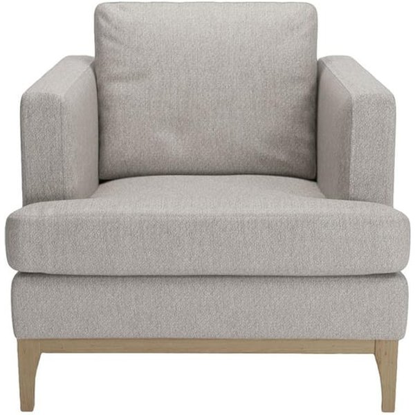 Scarlett Eco Armchair, Grey, Leg colour: wax black