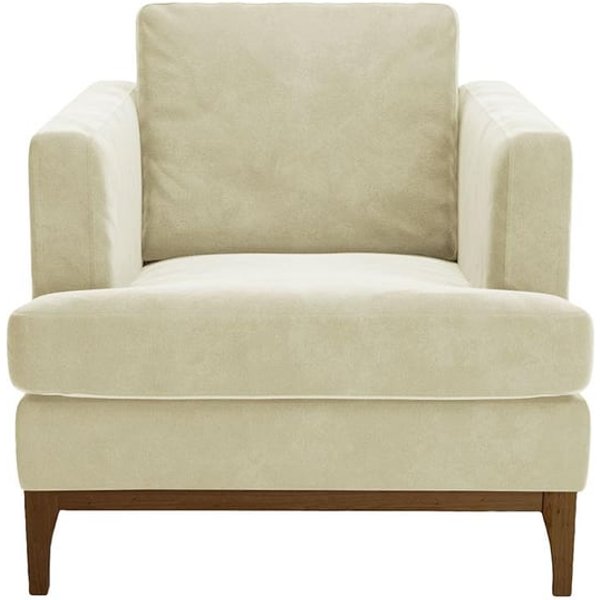 Scarlett Eco Armchair, Cream, Leg colour: dark oak