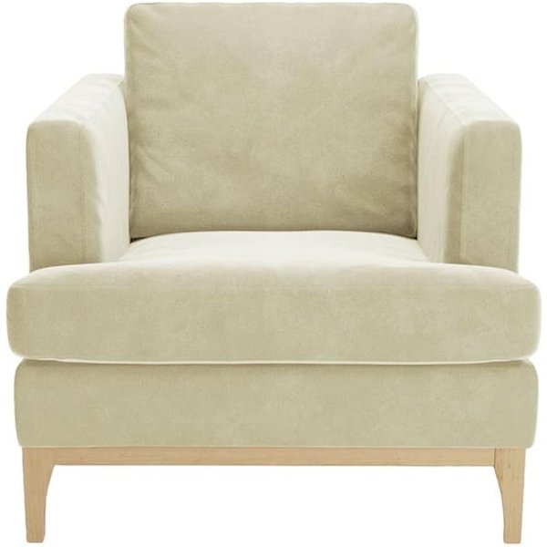 Scarlett Eco Armchair, Cream, Leg colour: like oak