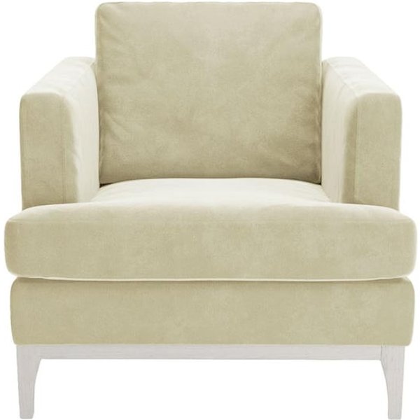 Scarlett Eco Armchair, Cream, Leg colour: white