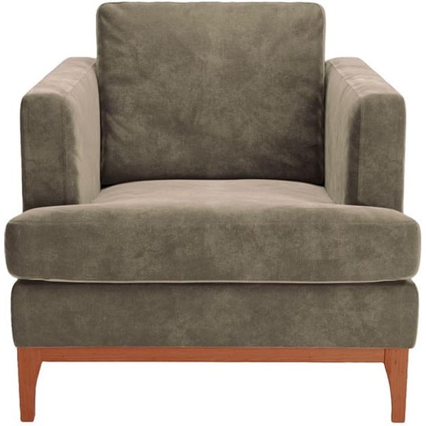 Scarlett Eco Armchair, light brown, Leg colour: aveo