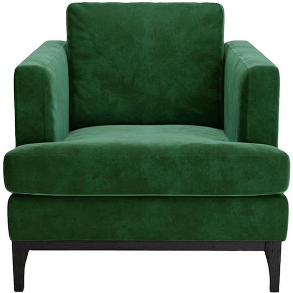 Scarlett Eco Armchair, green, Leg colour: black