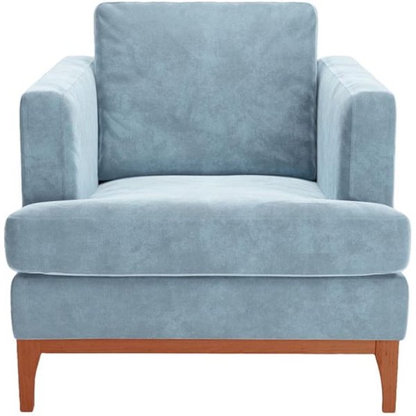 Scarlett Eco Armchair, light blue, Leg colour: aveo